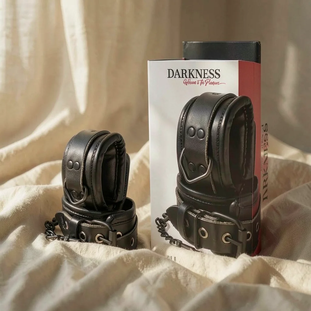 Manette regolabili in ecopelle nera — Darkness
