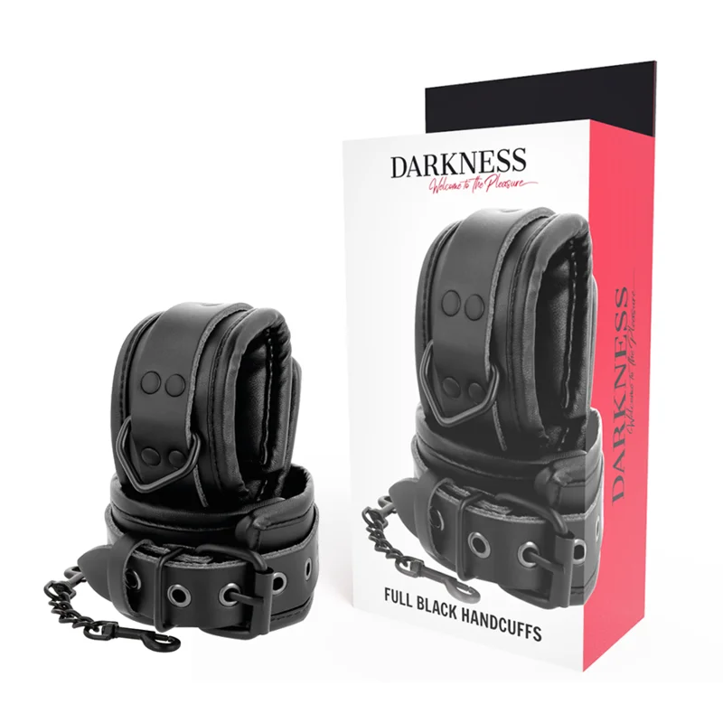 Manette regolabili in ecopelle nera — Darkness