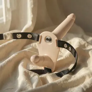 Harness a Doppia Penetrazione Flesh — Fetish Submissive