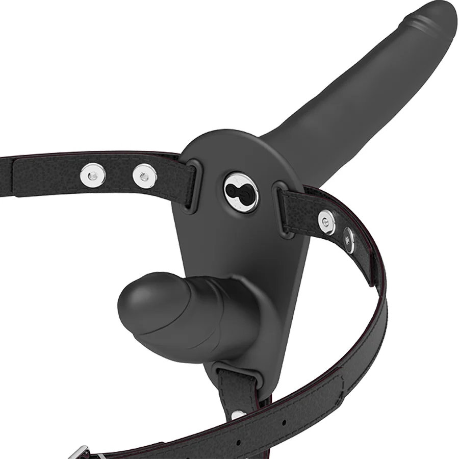 Harness a Doppia Penetrazione Nero — Fetish Submissive
