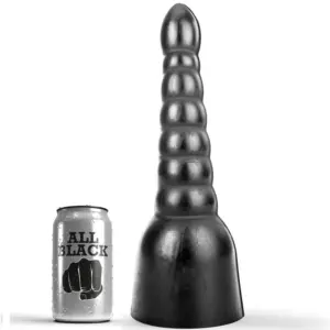 Dildo scanalato 34 cm — All Black