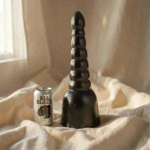 Dildo scanalato 34 cm — All Black