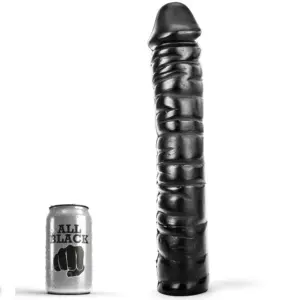 Dong scanalato 38 cm — All Black