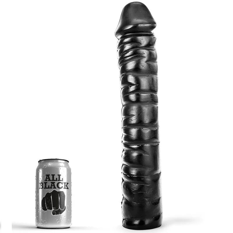 Dong scanalato 38 cm — All Black