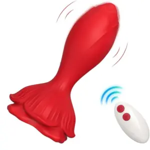 Vibratore rosa e plug anale con telecomando — Armony