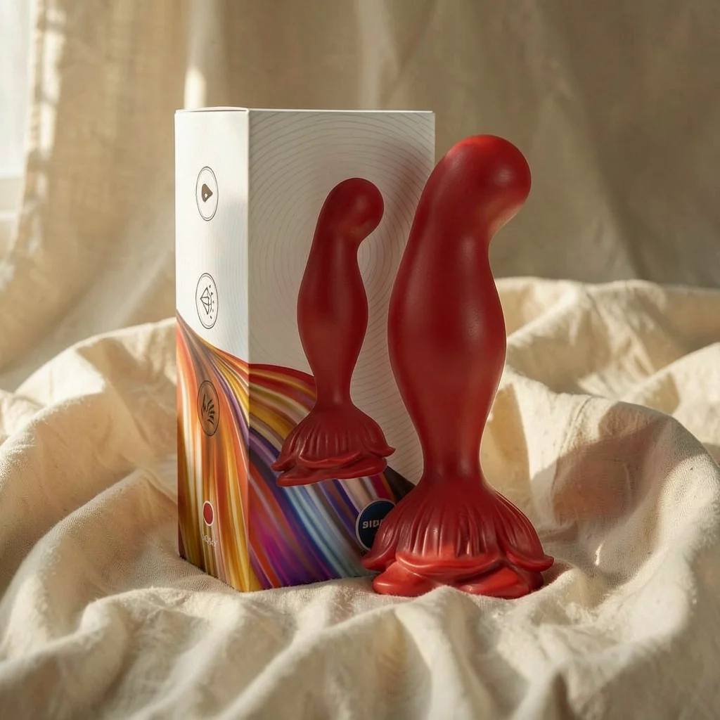 Vibratore a forma di rosa e plug anale — Armony