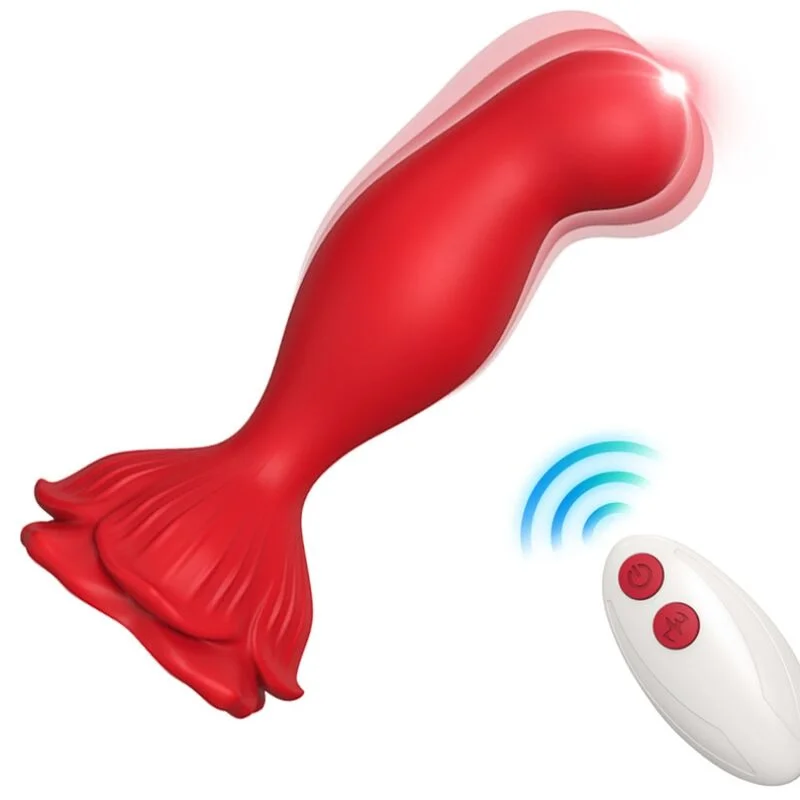 Vibratore a forma di rosa e plug anale — Armony