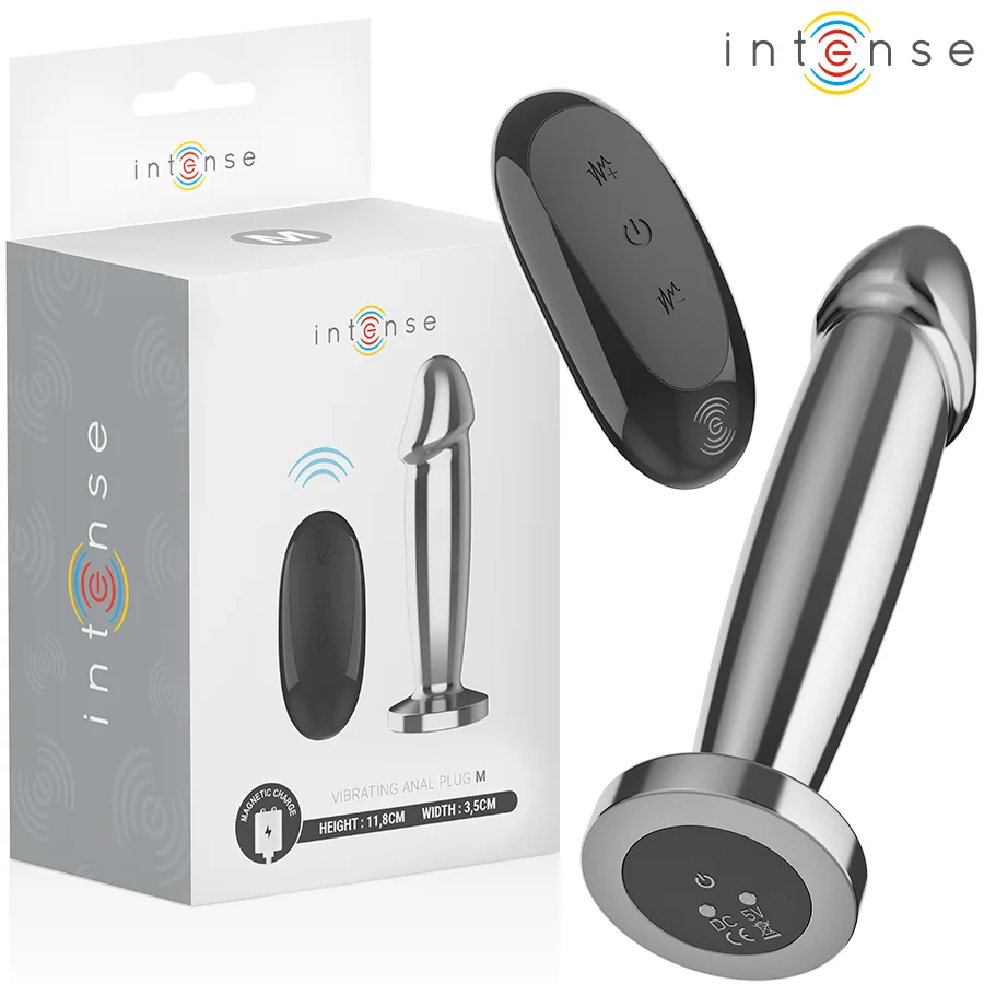 Plug Dildo Vibrante in Metallo M — Intense