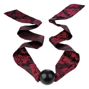 Scandal Ball Gag Fiocco Nero/Rosso — CalExotics