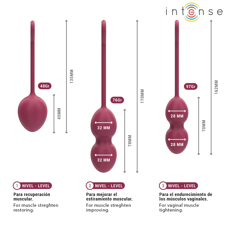Kit Palline Kegel Charli Bordeaux — Intense