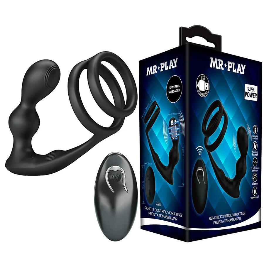 Doppio Anello e Plug Anale con Telecomando — MR Play