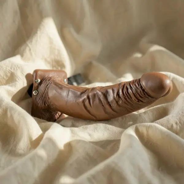 Strap-On Cavo con Sfere 22,9 cm Marrone — Fetish Fantasy
